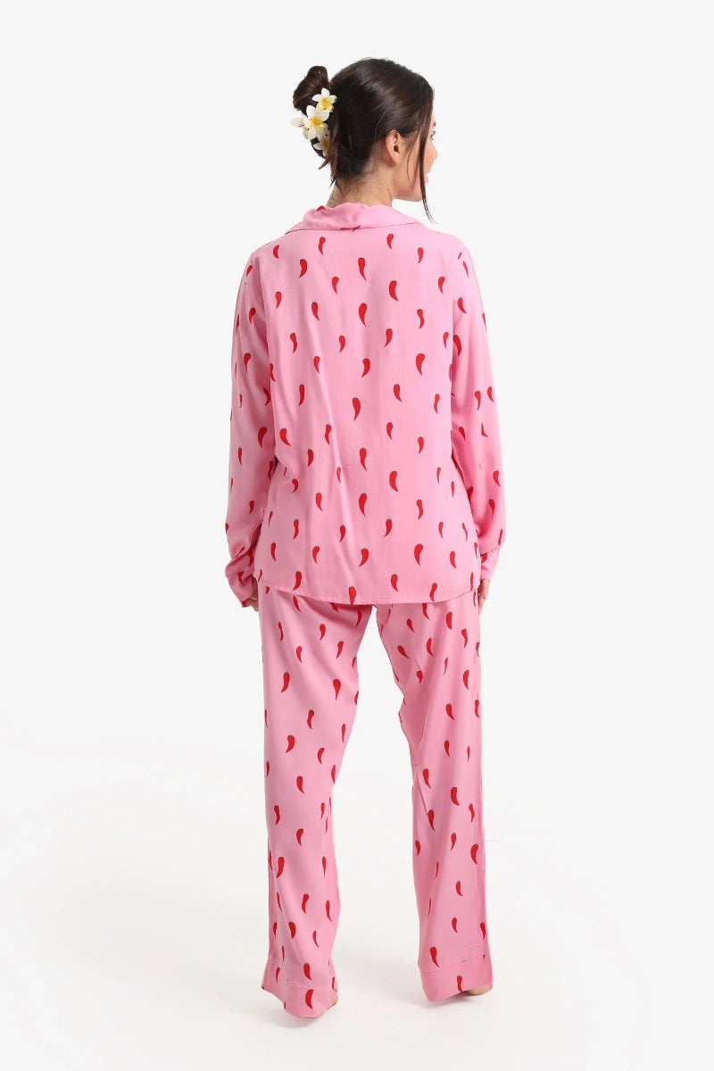 Carina Pepper Print Relaxed Pyjama Set - Image 5